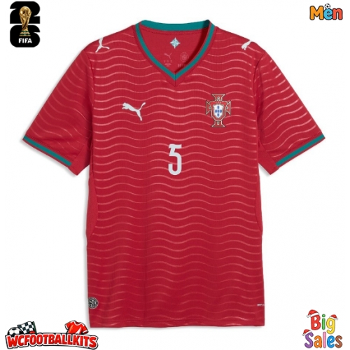 Portugal Diogo Dalot #5 Replica Home Stadium Shirt World Cup 2026 Short Sleeve